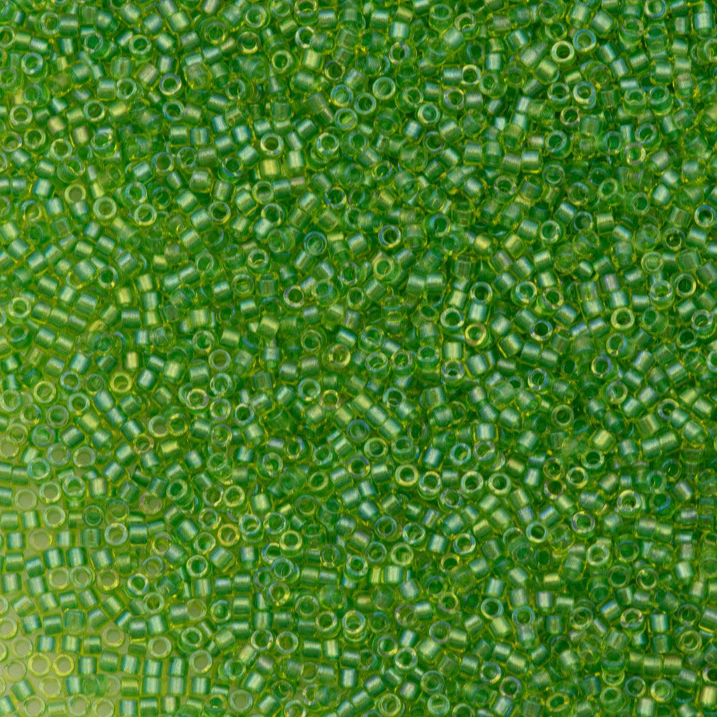 25g Miyuki Delica seed bead 11/0 Fancy Inside Dyed Celery DB2376