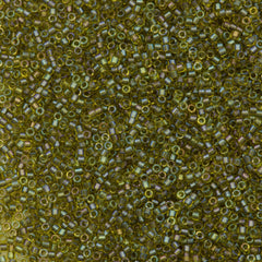 25g Miyuki Delica seed bead 11/0 Fancy Inside Dyed Olive DB2377
