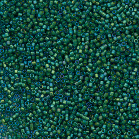 Miyuki Delica Seed Bead 11/0 Fancy Inside Dyed Aqua Green 2-inch Tube DB2381