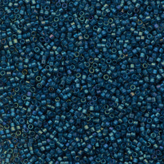 25g Miyuki Delica seed bead 11/0 Fancy Inside Dyed Teal Dark Blue DB2384