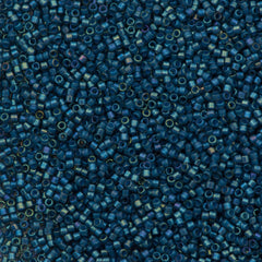 Miyuki Delica Seed Bead 11/0 Fancy Inside Dyed Teal Dark Blue 2-inch Tube DB2384
