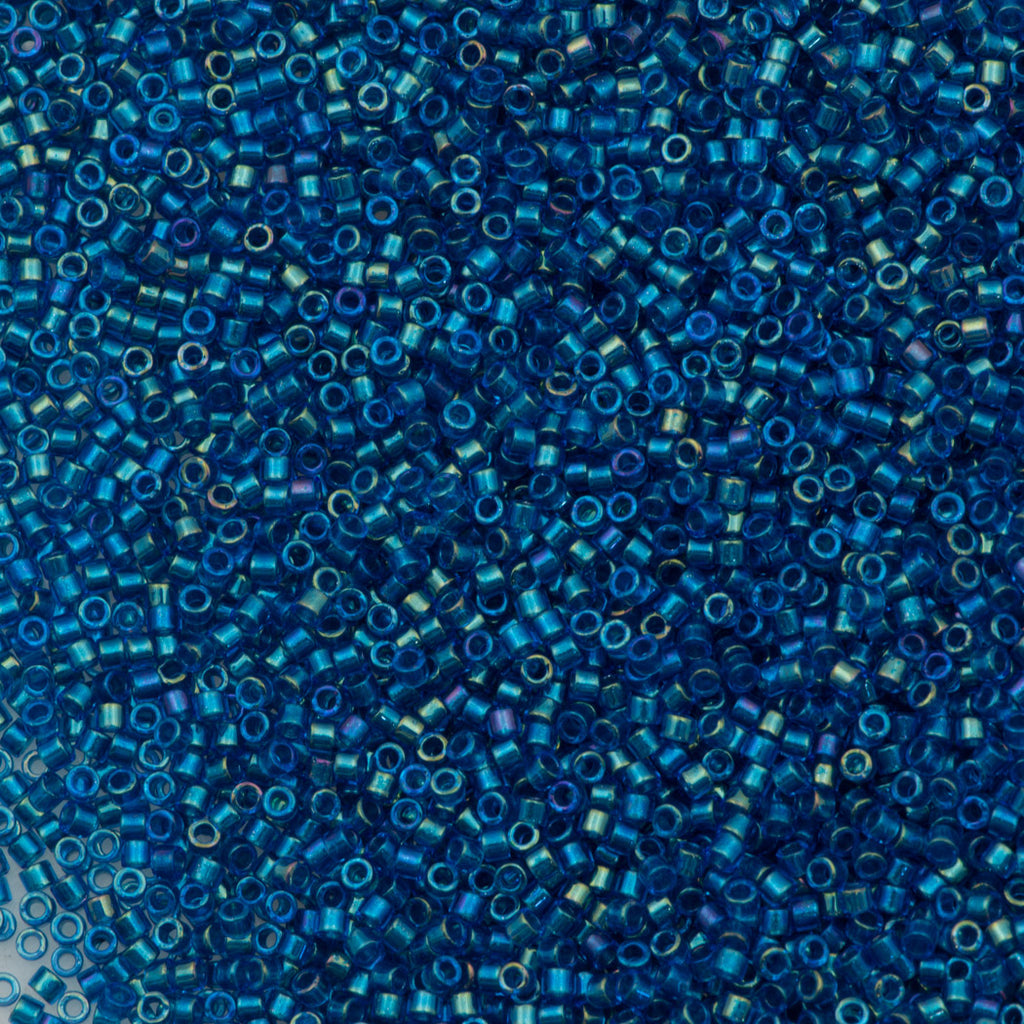 Miyuki Delica Seed Bead 11/0 Fancy Inside Dyed Teal Blue 2-inch Tube DB2385