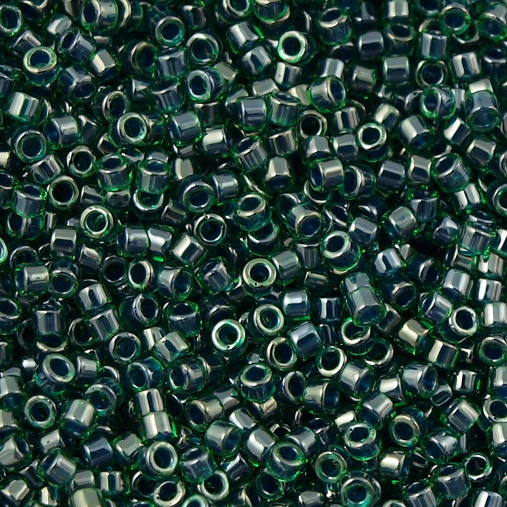 25g Miyuki Delica Seed Bead 11/0 Inside Dyed Color Forest Green DB275