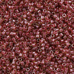 25g Miyuki Delica Seed Bead 11/0 Inside Dyed Color Amber Dark Red DB283