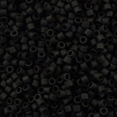Miyuki Delica Seed Bead 15/0 Matte Black 2-inch Tube DBS310