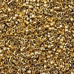 Miyuki Delica Seed Bead 15/0 24kt Light Gold Plated 2-inch Tube DBS34