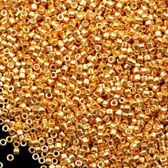 Miyuki Delica Seed Bead 11/0 Galvanized Bright Gold 2-inch Tube DB410