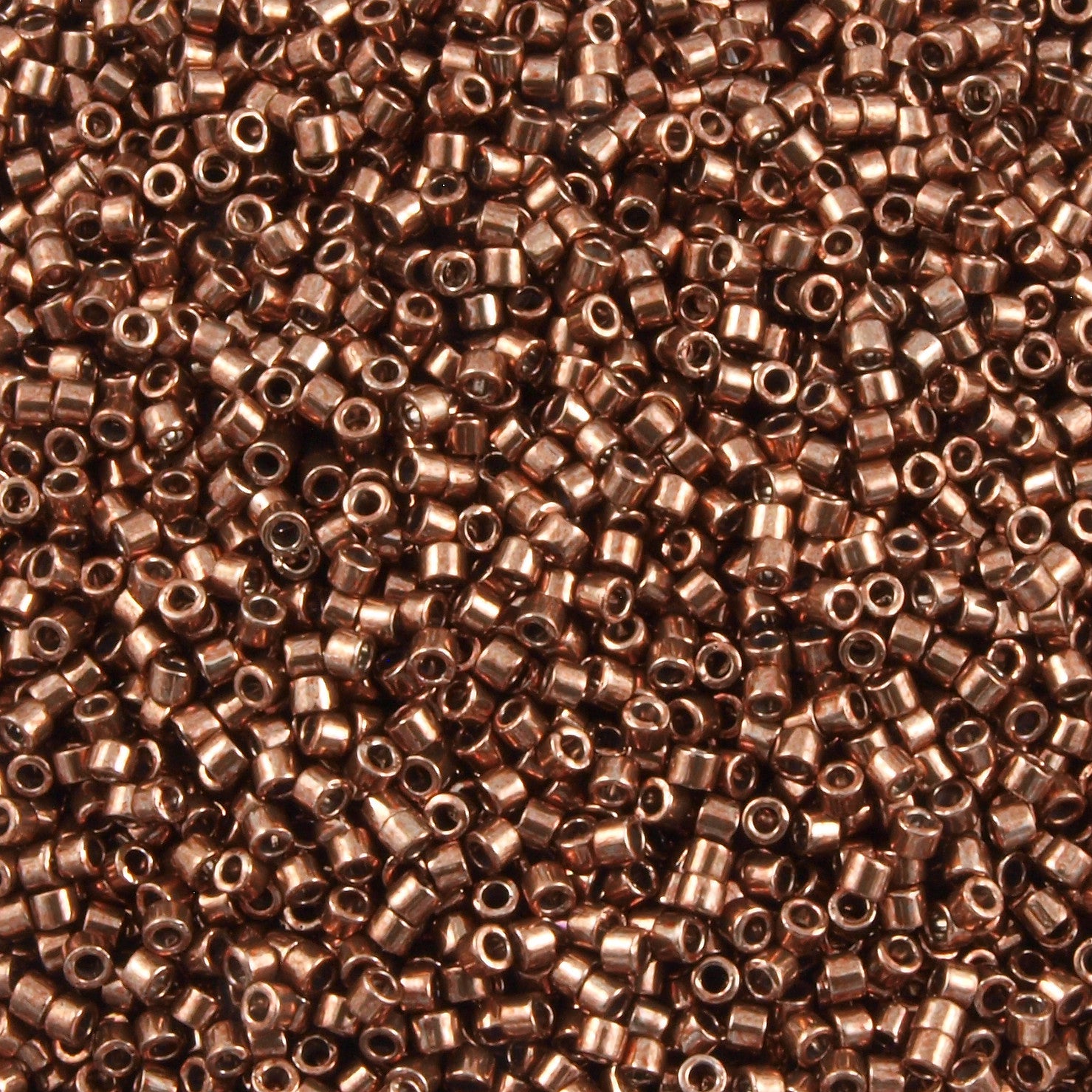 25g Miyuki Delica seed bead 11/0 Nickel Plated Dyed Cinnamon
