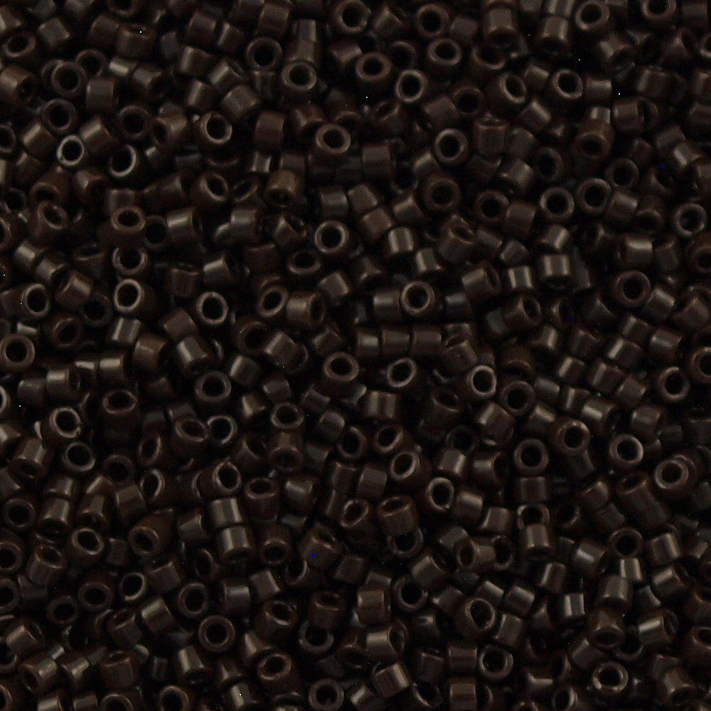 100g Miyuki Delica Seed Bead 11/0 Opaque Dark Brown DB734