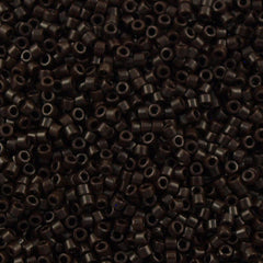 25g Miyuki Delica Seed Bead 11/0 Opaque Dark Brown DB734