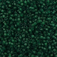 Miyuki Delica Seed Bead 11/0 Dyed Matte Transparent Emerald 2-inch Tube DB776