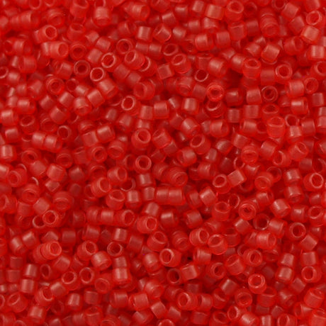 25g Miyuki Delica Seed Bead 11/0 Matte Transparent Dyed Watermelon DB779