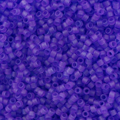 Miyuki Delica Seed Bead 11/0 Matte Transparent Bright Purple 2-inch Tube DB783