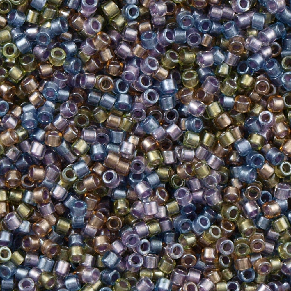 Miyuki Delica Seed Bead 11/0 Inside Dyed Color Purple Bronze Mix 7g Tube DB986