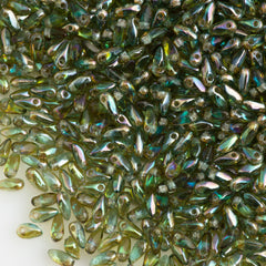 Czech Mini Dagger Aquamarine Celsian Beads 8g Tube (60010Z)