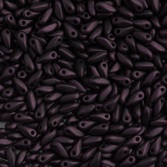 Czech Mini Dagger Metallic Suede Dark Plum Beads 15g (79083)