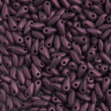 Czech Mini Dagger Metallic Suede Pink Beads 8g Tube (79086)