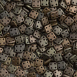 CzechMates 6mm Four Hole Quadratile Matte Metallic Leather Beads 15g (01670K)