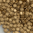 CzechMates 6mm Four Hole Quadratile Matte Metallic Flax Beads (01710K)