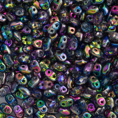 MiniDuo 2x4mm Two Hole Beads Crystal Magic Blue Pink 15g (00030MBP)