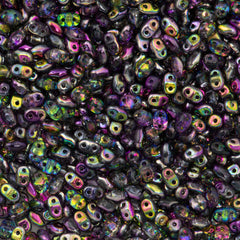 MiniDuo 2x4mm Two Hole Beads Crystal Magic Violet Grey 8g Tube (00030MVS)