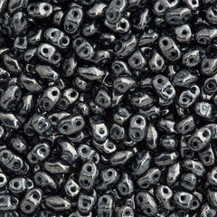 MiniDuo 2x4mm Two Hole Beads Hematite 8g Tube (14400)