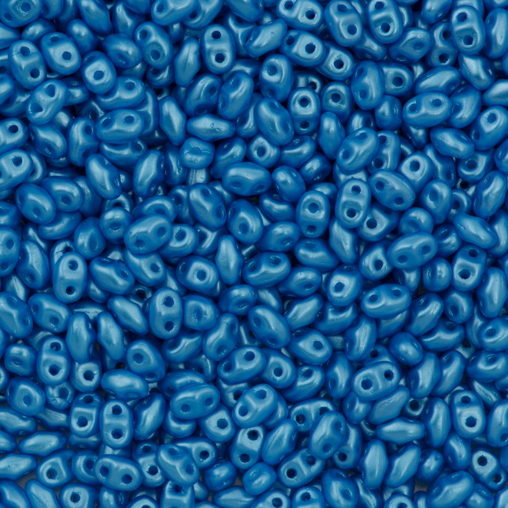 MiniDuo 2x4mm Two Hole Beads Pastel Turquoise 8g Tube (25020)