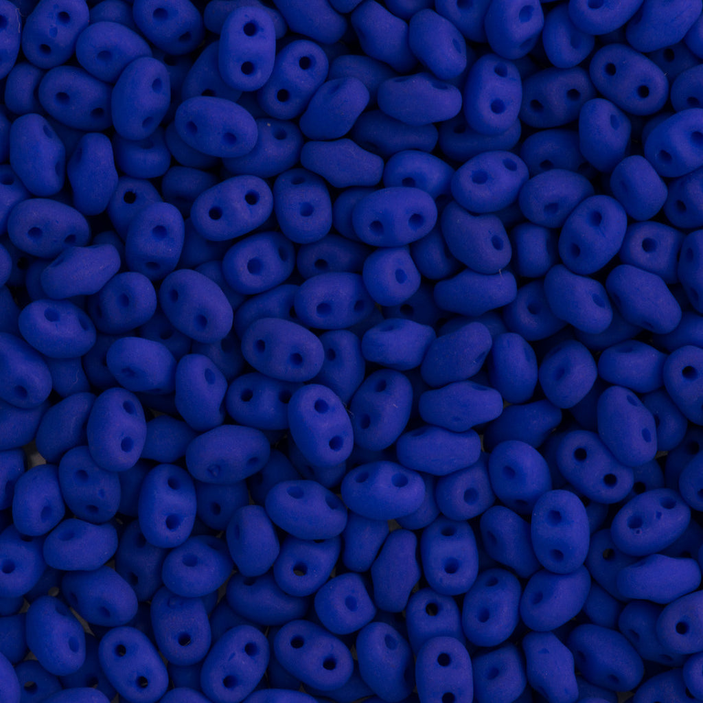 MiniDuo 2x4mm Two Hole Beads Neon Blue 8g Tube (25126)