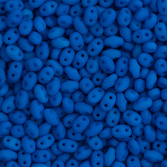 MiniDuo 2x4mm Two Hole Beads Neon Electric Blue (25127)