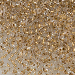 MiniDuo 2x4mm Two Hole Beads Bronze Lined Crystal 15g (68106)