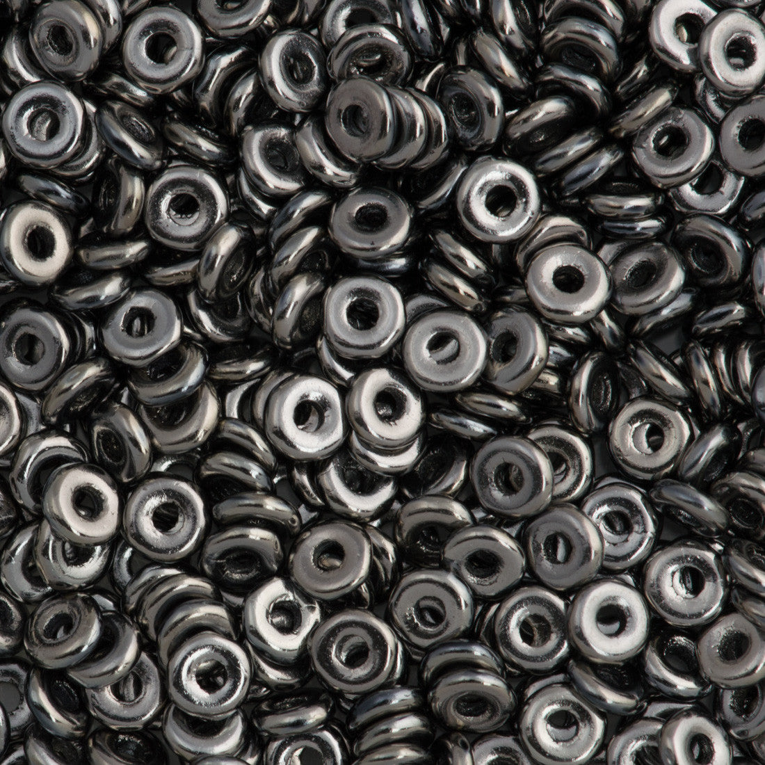 Czech O Beads Jet Full Chrome 7.9g Tube (27400)