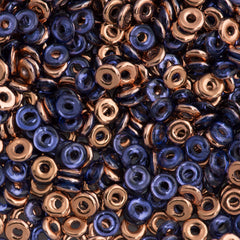Czech O Beads Sapphire Capri Gold 7.9g Tube (30050CG)