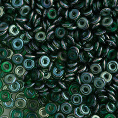 Czech O Beads Emerald Celsian 7.9g Tube (50730Z)