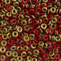 Czech O Beads Opaque Red Amber 15g (93200AMB)