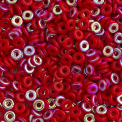 Czech O Beads Opaque Red AB 7.9g Tube (93200X)