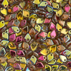 Czech Dragon Scale Beads Crystal Brown Rainbow 15g (98532)