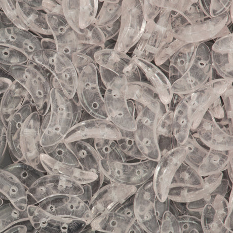 CzechMates 3x10mm Two Hole Crescent Rosaline Beads 15g (70100)
