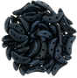 CzechMates 3x10mm Two Hole Crescent Metallic Suede Dark Blue Beads 8.5g Tube (79032)