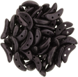 CzechMates 3x10mm Two Hole Crescent Metallic Suede Dark Plum Beads 15g (79083)