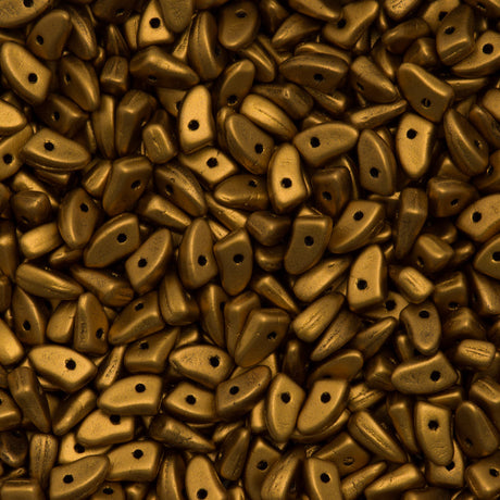 CzechMates Prong Beads Matte Metallic Goldenrod 15g (01730K)
