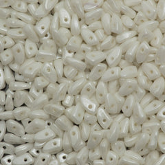 CzechMates Prong Beads Opaque White Luster 15g (03000L)