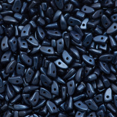 CzechMates Prong Beads Metallic Suede Dark Blue 9g Tube (79032)