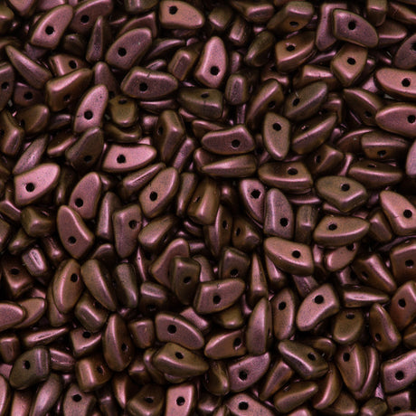 CzechMates Prong Beads Polychrome Copper Rose 15g (94100)