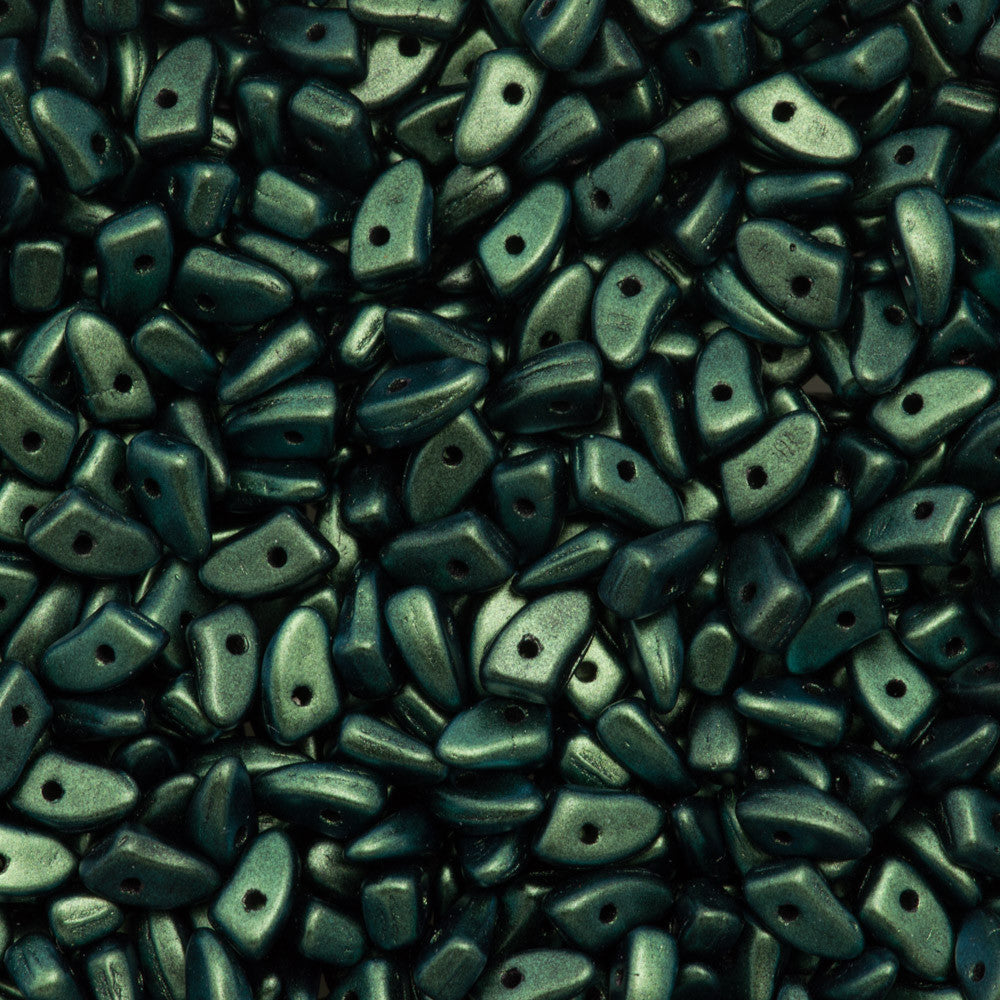 CzechMates Prong Beads Polychrome Aqua Teal 15g (94104)