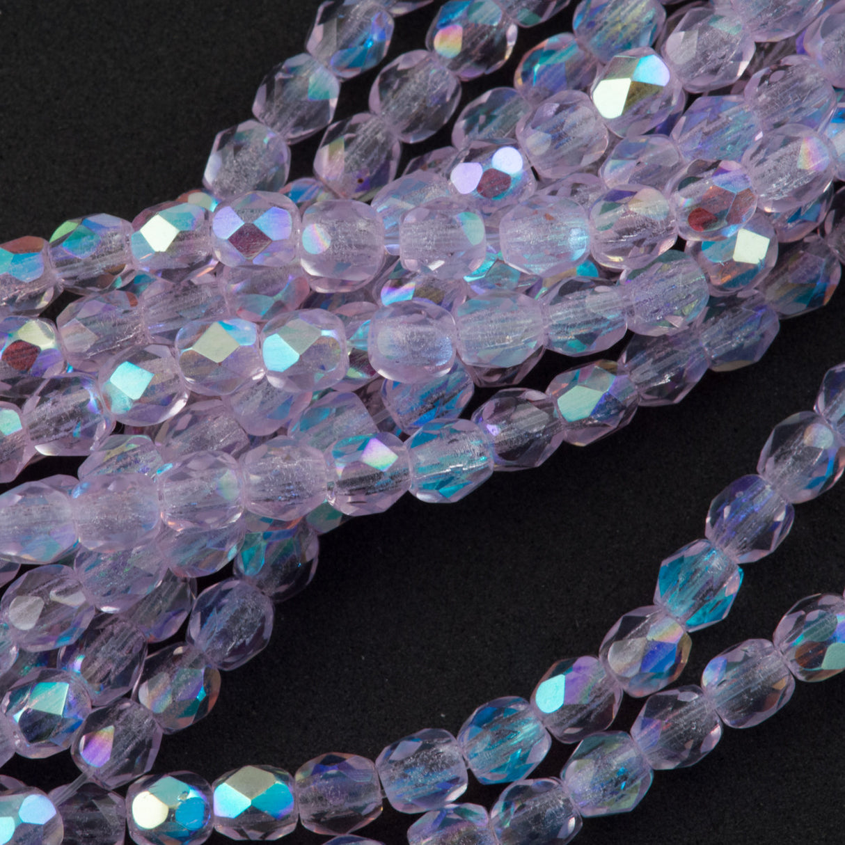 100 Czech Fire Polished 3mm Round Bead Alexandrite AB (20210X)