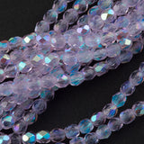 100 Czech Fire Polished 3mm Round Bead Alexandrite AB (20210X)