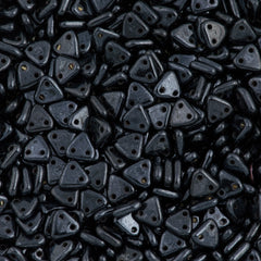 15g CzechMates 6mm Two Hole Triangle Beads Hematite (14400)