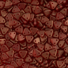 15g CzechMates 6mm Two Hole Triangle Beads Halo Cardinal 29256