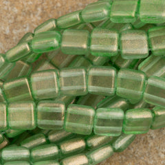 50 CzechMates 6mm Two Hole Tile Beads Halo Verona (29268)