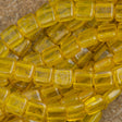 50 CzechMates 6mm Tile Beads Yellow Stardust (80010ST)
